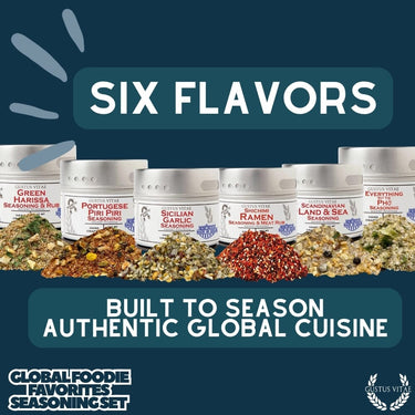 Global Foodie Favorites | World-Spanning 6 Pack Collection | Authentic Gourmet Seasonings and Spice Blends